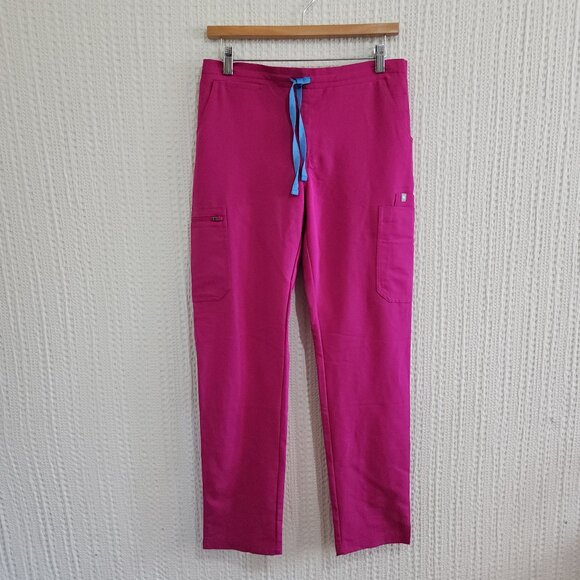Figs High Waisted Yola Skinny Scrub Trousers in Pink Women's Size Small - Picture 1 of 13